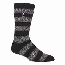 ) Heat Holders - Mens Original Thick Multicoloured Twist Thermal Socks - Black / Charcoal (Palmero