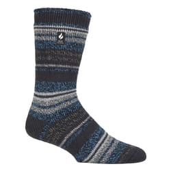 ) Heat Holders - Mens Original Thick Multicoloured Twist Thermal Socks - Charcoal (Bari