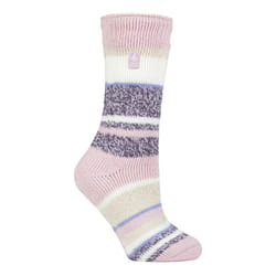 ) Heat Holders - Ladies Original Thick Multicoloured Twist Thermal Socks - Dusted Pink (Provence