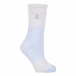 ) Heat Holders - Ladies Original Thick Multicoloured Twist Thermal Socks - Powder Blue / Silver (Catania