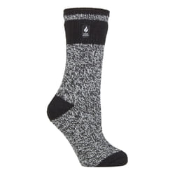 ) Heat Holders - Ladies Original Thick Multicoloured Twist Thermal Socks - Black (Sydney