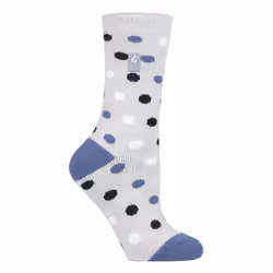 ) Heat Holders Lite - Ladies Lightweight Casual Winter Thermal Socks - Light Grey / Denim (Malaga