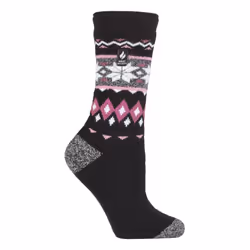 ) Heat Holders Lite - Ladies Lightweight Casual Winter Thermal Socks - Black (Lima