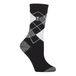 ) Heat Holders Ultra Lite - Ladies Thin Lightweight Casual Thermal Socks - Black / Grey (Valletta
