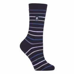 ) Heat Holders Ultra Lite - Ladies Thin Lightweight Casual Thermal Socks - Navy (Riga