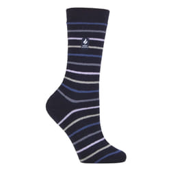 ) Heat Holders Ultra Lite - Ladies Thin Lightweight Casual Thermal Socks - Navy (Riga