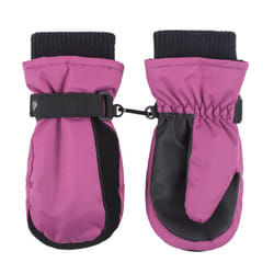Heat Holders - Kids Winter Warm Outdoor Thermal Ski / Snow Mittens - Pink