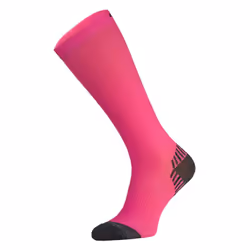 Comodo - Mens & Ladies Knee High Sports / Running Compression Socks - 3-5.5 UK, Neon Pink