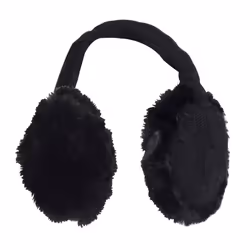 Heat Holders - Ladies Cold Weather Faux Fur Thermal Ear Muffs - One Size, Black