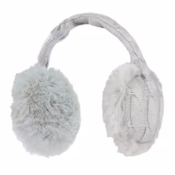 Heat Holders - Ladies Cold Weather Faux Fur Thermal Ear Muffs - One Size, Light Grey