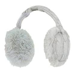 Heat Holders - Ladies Cold Weather Faux Fur Thermal Ear Muffs - One Size, Light Grey