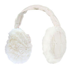 Heat Holders - Ladies Cold Weather Faux Fur Thermal Ear Muffs - One Size, Cream
