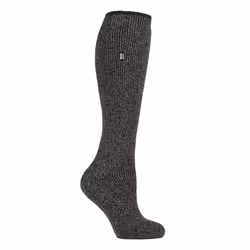 Heat Holders - Ladies Long Leg Merino Wool Thermal Socks for Winter - Black