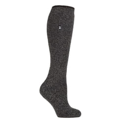 Heat Holders - Ladies Long Leg Merino Wool Thermal Socks for Winter - Black