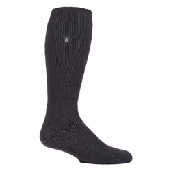 Heat Holders - Mens Long Leg Merino Wool Thermal Socks for Winter - Black
