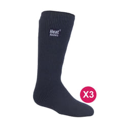 Heat Holders - 3 Pairs Childrens Ultimate Warm 2.3 TOG Winter Thermal Socks - 9-1 UK, Indigo Blue