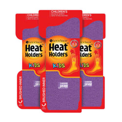 Heat Holders - 3 Pairs Childrens Ultimate Warm 2.3 TOG Winter Thermal Socks - 2-5 UK, Purple
