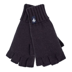 Ladies Knitted Thermal Fingerless Gloves | HEAT HOLDERS - Navy Solid