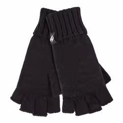 Ladies Knitted Thermal Fingerless Gloves | HEAT HOLDERS - Black