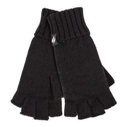 Ladies Knitted Thermal Fingerless Gloves | HEAT HOLDERS - Black