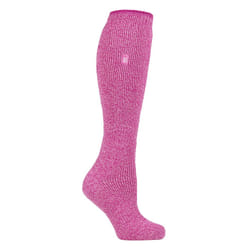 Heat Holders - Ladies Long Leg Merino Wool Thermal Socks for Winter - Pink