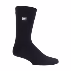 Heat Holders - 3 Pairs Mens Thin Lightweight Thermal Dress Socks for Winter - 6-11 UK, Black