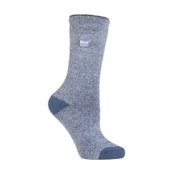 Heat Holders - 3 Pairs Ladies Thin Lightweight Thermal Dress Socks for Winter - 4-8 UK, Denim