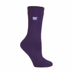 Heat Holders - 3 Pairs Ladies Thin Lightweight Thermal Dress Socks for Winter - 4-8 UK, Purple