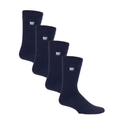 Heat Holders - 4 Pair Mens Ultra Lite Extra Thin 1.0 TOG Casual Thermal Socks - 6-11 UK, Navy