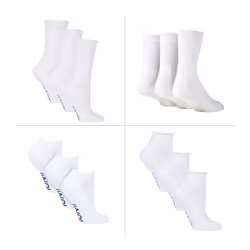 IOMI - 12 Pack Diabetic Socks All Year Round Bundle - 12-14 UK, White