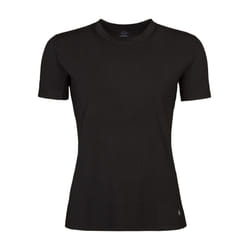 Heat Holders - Warm Fleece-Lined Short Sleeve Thermal T-Shirt for Women - Winter Baselayer - L, Black