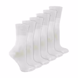 IOMI - 6 Pack Ladies Non Elastic Bamboo Diabetic Socks - 4-8 UK, White