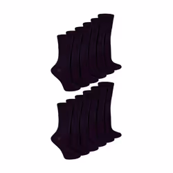 IOMI - 12 Pairs Ladies Diabetic Bamboo Socks | Non Elastic Gentle Grip Top Socks - 4-8 UK, Black
