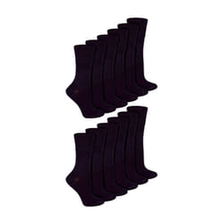 IOMI - 12 Pairs Ladies Diabetic Bamboo Socks | Non Elastic Gentle Grip Top Socks - 4-8 UK, Black