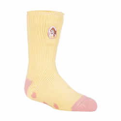 Heat Holders - Childrens Character Themed Non Slip 2.3 Tog Thermal Slipper Socks - 12-3 UK, Beauty & The Beast