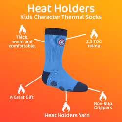 Heat Holders - Childrens Character Themed Non Slip 2.3 Tog Thermal Slipper Socks - 9-12 UK, R2-D2 / C3-P0