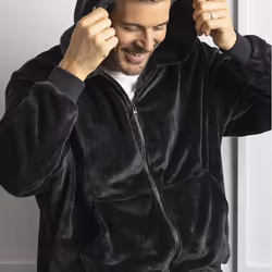 Heat Holders - Warm Fleece Snoodie Hoodie for Men - Winter Sweatshirt Blanket Hoodie - S/M, Black