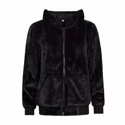 Heat Holders - Warm Fleece Snoodie Hoodie for Women - Insulated Winter Sweatshirt Blanket - S, Black