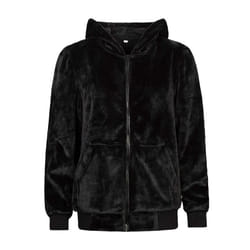 Heat Holders - Warm Fleece Snoodie Hoodie for Women - Insulated Winter Sweatshirt Blanket - S, Black