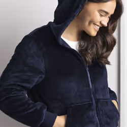 Heat Holders - Warm Fleece Snoodie Hoodie for Women - Insulated Winter Sweatshirt Blanket - M, Navy