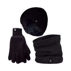 Heat Holders - Extra Long Fleece Oversized Snoodie for Ultimate Warmth & Coziness - L/XL, Black