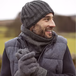 Heat Holders - Extra Long Fleece Oversized Snoodie for Ultimate Warmth & Coziness - L/XL, Grey