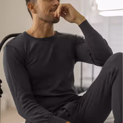 Heat Holders - Winter Men's Thermal Underwear Set: Top and Long Johns - M, Charcoal
