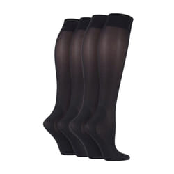 IOMI - Unisex 4 Pairs of 40 Denier Graduated Compression Socks â Energizing Socks - 4-7 UK, Black