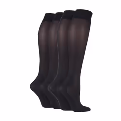 IOMI - Unisex 4 Pairs of 40 Denier Graduated Compression Socks â Energizing Socks - 6-11 UK, Black
