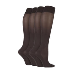 IOMI - Unisex 4 Pairs of 40 Denier Graduated Compression Socks â Energizing Socks - 4-7 UK, Brown