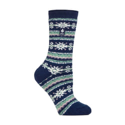Heat Holders - Lightweight Nordic Thermal Socks for Women - Winter Comfort - 4-8 UK, Indigo/Rose