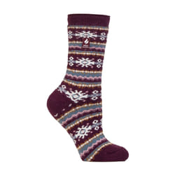Heat Holders - Lightweight Nordic Thermal Socks for Women - Winter Comfort - 4-8 UK, Cabernet/Rose