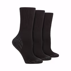 IOMI - 3 Pack Diabetic Walking Socks for Men | Extra Wide Wool Hiking Socks - 4-7 UK, Black