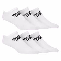 Reebok - Unisex Low Cut Breathable Trainer Sport Socks - 6-8 UK, White